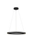 Preview: Nova Luce LED Pendelleuchte Deos dimmbar 27W warmweiss 3000K Schwarz Aluminium Ø65cm 9030894
