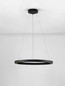 Preview: Nova Luce LED Pendelleuchte Deos dimmbar 27W warmweiss 3000K Schwarz Aluminium Ø65cm 9030894