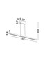 Preview: Nova Luce LED Pendelleuchte Deos dimmbar 25W warmweiss 3000K Schwarz Aluminium 159x3cm 9030896
