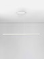 Preview: Nova Luce LED Pendelleuchte Deos dimmbar 25W warmweiss 3000K Weiß Aluminium 159x3cm 9030897