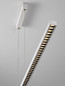 Preview: Nova Luce LED Pendelleuchte Deos dimmbar 25W warmweiss 3000K Weiß Aluminium 159x3cm 9030897