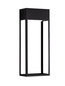 Preview: Nova Luce LED Außen-Wandleuchte Moby 20W warmweiss 3000K IP65 salzwasserfest Schwarz Aluminium Edelstahl 40x16cm 9030900