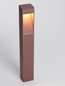 Preview: Nova Luce LED Wegeleuchte Maddi 7W warmweiss 3000K IP65 salzwasserfest Cortenstahl Aluminium 60cm 9030906