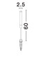 Preview: Nova Luce LED Wegeleuchte Slot 4W warmweiss 3000K IP65 salzwasserfest Cortenstahl Aluminium 60cm 9030907