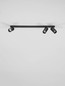 Preview: Nova Luce Deckenleuchte Oso schwenkbar 3-flammig 3xGU10 Schwarz Aluminium 70x8cm 9030912