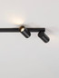 Preview: Nova Luce Deckenleuchte Oso schwenkbar 4-flammig 4xGU10 Schwarz Aluminium 120x8cm 9030914