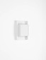 Preview: Nova Luce LED Außen-Wandleuchte Nocta 10W warmweiss 3000K IP54 salzwasserfest Weiß Aluminium 18x13cm 9030923