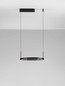 Preview: Nova Luce LED Pendelleuchte Lunette dimmbar 28W warmweiss 3000K Schwarz Aluminium Ø40cm 9030924