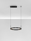 Preview: Nova Luce LED Pendelleuchte Lunette dimmbar 28W warmweiss 3000K Schwarz Aluminium Ø40cm 9030924