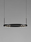 Preview: Nova Luce LED Pendelleuchte Lunette dimmbar 28W warmweiss 3000K Schwarz Aluminium Ø40cm 9030924