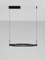 Preview: Nova Luce LED Pendelleuchte Lunette dimmbar 34W warmweiss 3000K Schwarz Aluminium Ø60cm 9030925