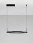 Preview: Nova Luce LED Pendelleuchte Lunette dimmbar 34W warmweiss 3000K Schwarz Aluminium Ø60cm 9030925