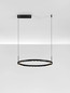 Preview: Nova Luce LED Pendelleuchte Lunette dimmbar 34W warmweiss 3000K Schwarz Aluminium Ø60cm 9030925