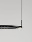 Preview: Nova Luce LED Pendelleuchte Lunette dimmbar 34W warmweiss 3000K Schwarz Aluminium Ø60cm 9030925