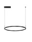 Preview: Nova Luce LED Pendelleuchte Lunette dimmbar 46W warmweiss 3000K Schwarz Aluminium Ø80cm 9030926