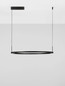 Preview: Nova Luce LED Pendelleuchte Lunette dimmbar 46W warmweiss 3000K Schwarz Aluminium Ø80cm 9030926