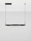 Preview: Nova Luce LED Pendelleuchte Lunette dimmbar 46W warmweiss 3000K Schwarz Aluminium Ø80cm 9030926