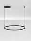 Preview: Nova Luce LED Pendelleuchte Lunette dimmbar 46W warmweiss 3000K Schwarz Aluminium Ø80cm 9030926