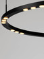 Preview: Nova Luce LED Pendelleuchte Lunette dimmbar 46W warmweiss 3000K Schwarz Aluminium Ø80cm 9030926