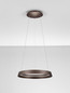 Preview: Nova Luce LED Pendelleuchte Ormi dimmbar 38W CCT warm-/neutralweiss 2700/3000/4000K Kaffeebraun Aluminium Ø45cm 9030927