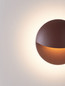 Preview: Nova Luce LED Außen-Wandleuchte Pan 9W warmweiss 3000K IP54 salzwasserfest Cortenstahl Aluminium Ø15cm 9030933
