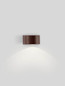 Preview: Nova Luce LED Außen-Wandleuchte Opera 6W warmweiss 3000K IP54 salzwasserfest Cortenstahl Aluminium 11x10cm 9030941
