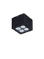 Preview: Nova Luce LED Außen-Deckenleuchte Jax 8W warmweiss 3000K IP54 salzwasserfest Anthrazit Aluminium 8x8cm 9030947