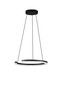 Preview: Nova Luce LED Pendelleuchte Greamy dimmbar 21W warmweiss 3000K Schwarz Aluminium Ø46cm 9030950