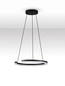 Preview: Nova Luce LED Pendelleuchte Greamy dimmbar 21W warmweiss 3000K Schwarz Aluminium Ø46cm 9030950