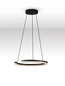 Preview: Nova Luce LED Pendelleuchte Greamy dimmbar 21W warmweiss 3000K Schwarz Aluminium Ø46cm 9030950