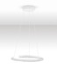 Preview: Nova Luce LED Pendelleuchte Greamy dimmbar 21W warmweiss 3000K Weiß Aluminium Ø46cm 9030951