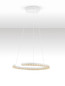 Preview: Nova Luce LED Pendelleuchte Greamy dimmbar 21W warmweiss 3000K Weiß Aluminium Ø46cm 9030951