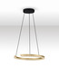Preview: Nova Luce LED Pendelleuchte Greamy dimmbar 21W warmweiss 3000K Gold Aluminium Ø46cm 9030952