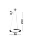 Preview: Nova Luce LED Pendelleuchte Greamy dimmbar 21W warmweiss 3000K Gold Aluminium Ø46cm 9030952