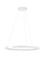 Preview: Nova Luce LED Pendelleuchte Greamy dimmbar 30W warmweiss 3000K Weiß Aluminium Ø65cm 9030953