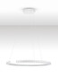 Preview: Nova Luce LED Pendelleuchte Greamy dimmbar 30W warmweiss 3000K Weiß Aluminium Ø65cm 9030953