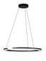 Preview: Nova Luce LED Pendelleuchte Greamy dimmbar 30W warmweiss 3000K Schwarz Aluminium Ø65cm 9030954