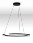 Preview: Nova Luce LED Pendelleuchte Greamy dimmbar 30W warmweiss 3000K Schwarz Aluminium Ø65cm 9030954