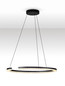 Preview: Nova Luce LED Pendelleuchte Greamy dimmbar 30W warmweiss 3000K Schwarz Aluminium Ø65cm 9030954