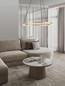 Preview: Nova Luce LED Pendelleuchte Greamy dimmbar 30W warmweiss 3000K Gold Aluminium Ø65cm 9030955