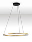 Preview: Nova Luce LED Pendelleuchte Greamy dimmbar 30W warmweiss 3000K Gold Aluminium Ø65cm 9030955