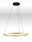 Preview: Nova Luce LED Pendelleuchte Greamy dimmbar 30W warmweiss 3000K Gold Aluminium Ø65cm 9030955