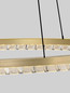 Preview: Nova Luce LED Pendelleuchte Greamy dimmbar 30W warmweiss 3000K Gold Aluminium Ø65cm 9030955