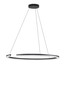 Preview: Nova Luce LED Pendelleuchte Greamy dimmbar 43W warmweiss 3000K Schwarz Aluminium Ø85cm 9030956