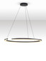 Preview: Nova Luce LED Pendelleuchte Greamy dimmbar 43W warmweiss 3000K Schwarz Aluminium Ø85cm 9030956