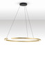 Preview: Nova Luce LED Pendelleuchte Greamy dimmbar 43W warmweiss 3000K Gold Aluminium Ø85cm 9030958