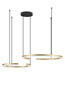 Preview: Nova Luce LED Pendelleuchte Greamy dimmbar 49W warmweiss 3000K Gold Aluminium 93x65cm 9030959