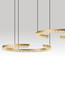 Preview: Nova Luce LED Pendelleuchte Greamy dimmbar 49W warmweiss 3000K Gold Aluminium 93x65cm 9030959