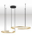 Preview: Nova Luce LED Pendelleuchte Greamy dimmbar 49W warmweiss 3000K Gold Aluminium 93x65cm 9030959