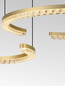 Preview: Nova Luce LED Pendelleuchte Greamy dimmbar 49W warmweiss 3000K Gold Aluminium 93x65cm 9030959